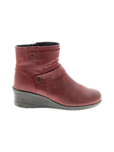 Pre-owned Keen Ankle Boots In Red