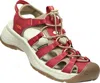 Keen Astoria West Fisherwoman Leather Sandal In Merlot / Scarlet Ibis In Red