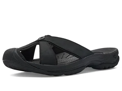 Keen Bali Leather Slide Sandals In Black