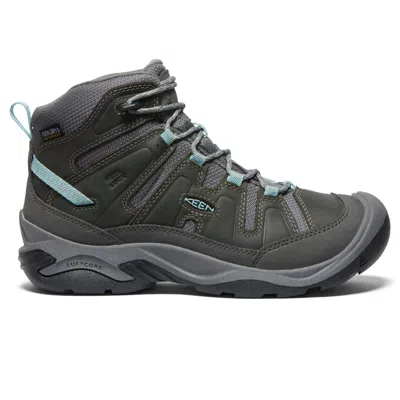 KEEN CIRCADIA 1026843 WOMEN'S GRAY LEATHER WATERPROOF HIKING BOOTS HAM330