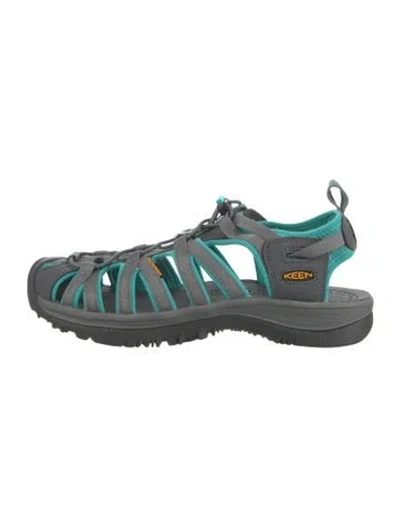 Pre-owned Keen Colorblock Pattern Slingback Flats In Gray