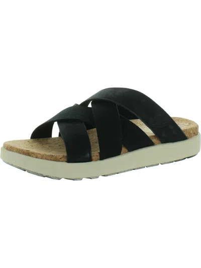 Keen Elle Mixed Slide Womens Leather Open Toed Slide Sandals In Multi