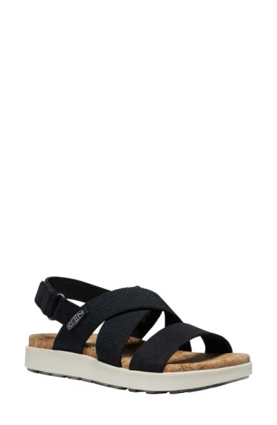 Keen Elle Slingback Sandal In Black/birch