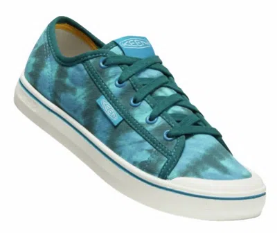 Keen Elsa Canvas Retro Sneaker In Sea Moss Tie Dye In Blue