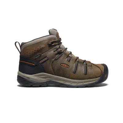 Keen Flint Ii 1025613 Men's 7.5 Brown Waterproof Mid Soft Toe Work Boots Zpo3175