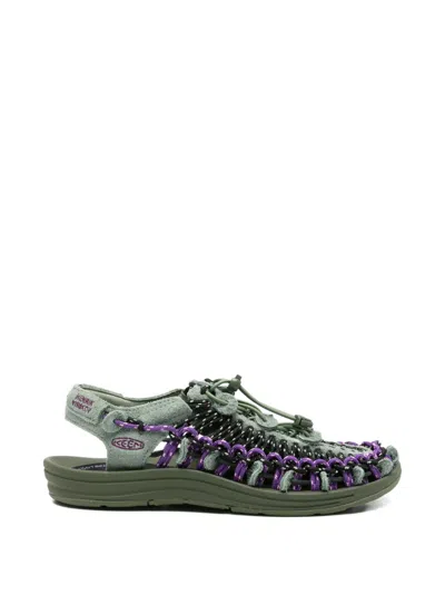 Keen Footwear Uneek Braided-cord Sneakers In Green