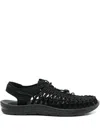 Keen Footwear Uneek Drawstring-fastening Sandals In Schwarz