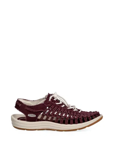 Keen Footwear Uneek Woven Sandals In Burgundy