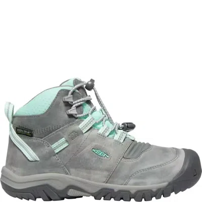 Keen Kids' Girls Ridge Flex Waterproof Boots In Grey/blue In Multi