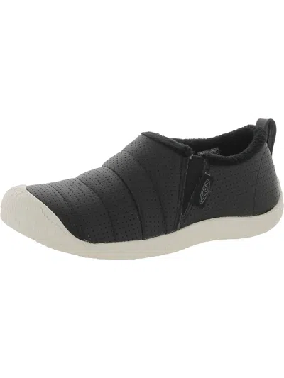 Keen Howser Harvest Womens Leather Cozy Slip-on Sneakers In Black