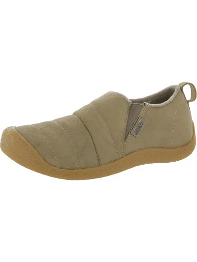 Keen Howser Womens Quilted Faux Fur Slip-on Slippers In Beige