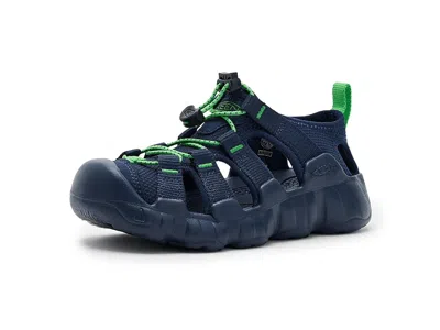 Keen Hyperport H2 Sandals (little Kid/big Kid) Kids Shoes Naval Academy/vibrant Green : 2 Little Kid M, S