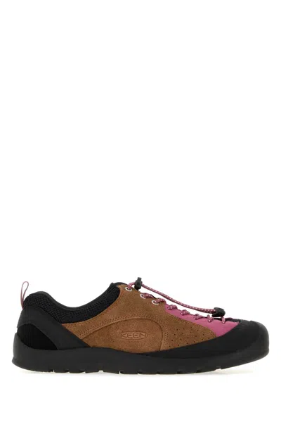 Keen Jasper Rocks Sneaker In Suede And Fabric In Brown