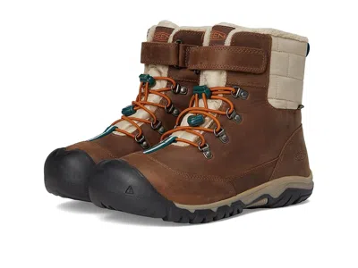 Keen Kanibou Waterproof (little Kid/big Kid) Kids Shoes Dark Earth/roasted Pecan : 3 Little Kid M, Leathe