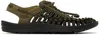 Keen Green Two-cord Construction Sandals In Dark Olive/black