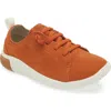 Keen Kids' Knx Leather Sneaker In Gold Flame/star White