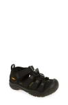 Keen Kids' Newport H2 Sandal In Black/ Yellow