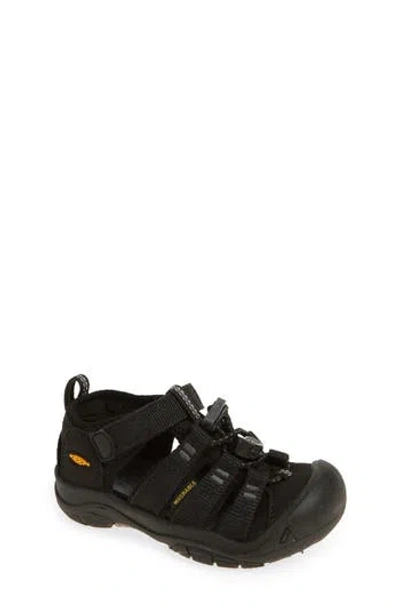Keen Kids' Newport H2 Sandal In Black/ Yellow
