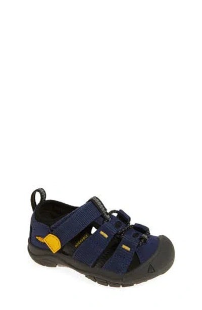 Keen Kids' Newport H2 Sandal In Naval Academy/ Yellow