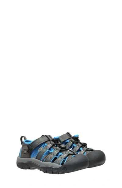 Keen Kids' Newport H2 Water Friendly Sandal In Magnet/brilliant Blue