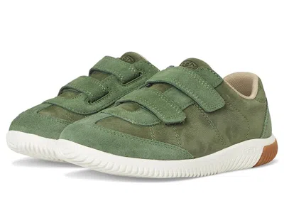 Keen Knx T-toe Lightweight Double Strap Barefoot Feel Sneakers (little Kid/big Kid) Kid's Shoes Bronze Gr In Green