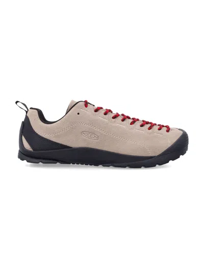 Keen Leather Lace-up Sneakers For Men In Silver Mink