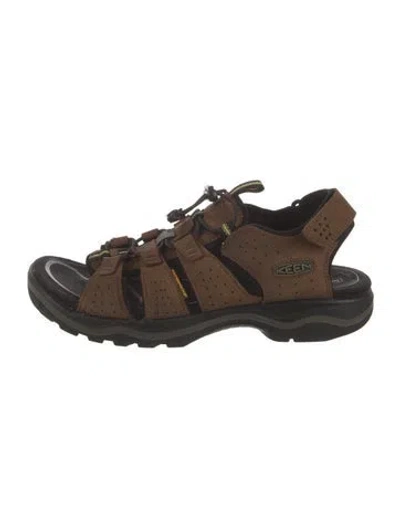 Pre-owned Keen Leather Sandals In Brown