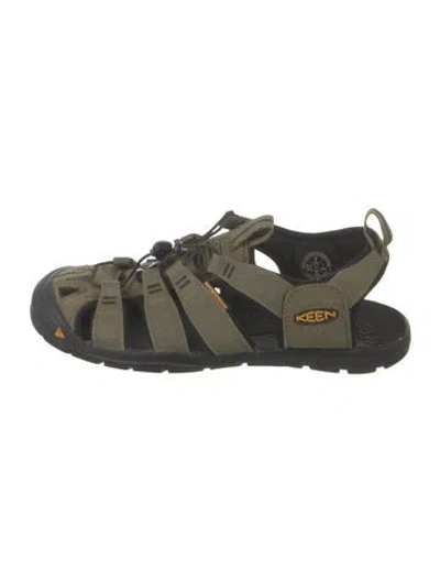 Pre-owned Keen Leather Sandals In Green