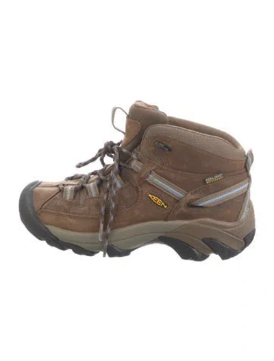 Pre-owned Keen Leather Sneakers In Brown