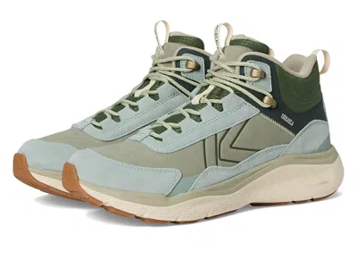 Keen Leiki Waterproof Leather Hiking Boots In Blue