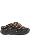 Keen Leopard Print Logo Mules In Animal Print