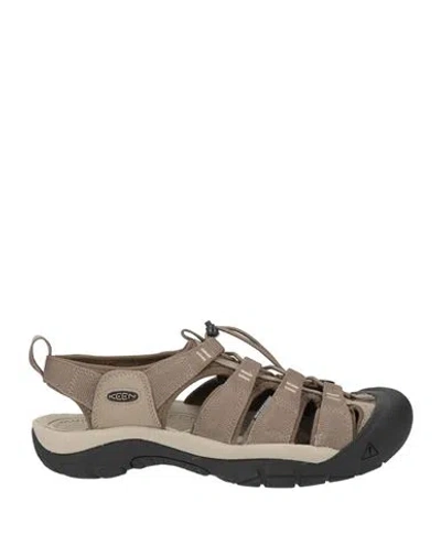 Keen Man Sandals Military Green Size 10.5 Leather, Textile Fibers