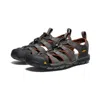 Keen Men's Clearwater Cnx Shoes In Raven/tortoise Shell In Brown
