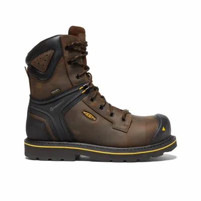 Keen Men's Csa Abitibi Ii 8" Composite Toe Men's Work Boots In Cascade Brown/black In Multi