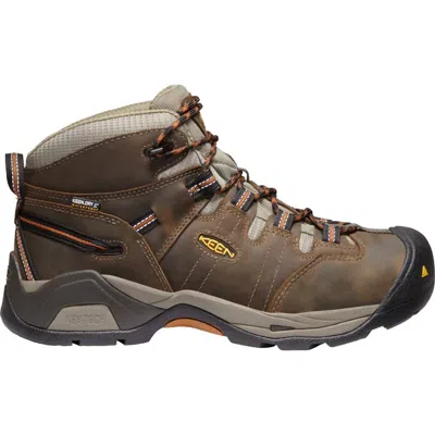 Keen Men's Detroit Xt Wp Soft Toe Hiker Work Boot - Medium In Black Olive/leather Brown