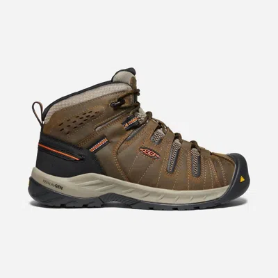 Keen Men's Flint Ii Mid Soft Toe Utility Boot - Wide In Brown In Black