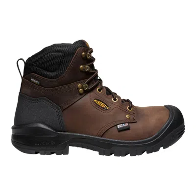 Keen Men's Independence Utility 6" Waterproof Work Boots In Brown In Multi