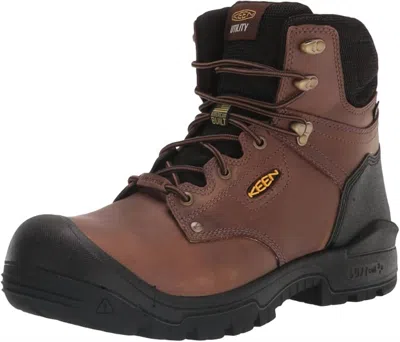 Keen Men's Independence Waterproof Utility Work Boots In Dark Earth In Brown