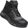 Keen Men's Kansas City Mid Lace-up Waterproof Work Boots - Carbon Fiber Toe In Black/ Grey In Multi