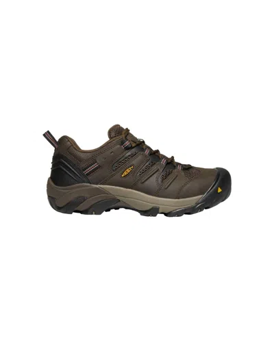 Keen Men's Lansing Low Safety Shoes In Cascade Brown/fired Brick