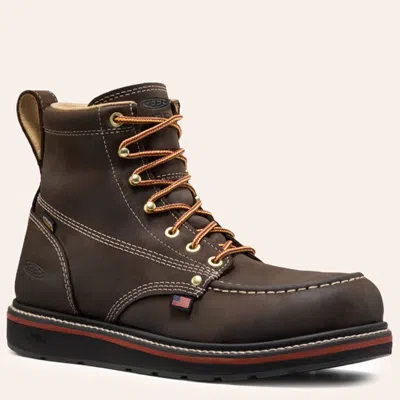 Keen Men's Liberty Coffee Bean Waterproof Moc Composite Toe Work Boots In Multi