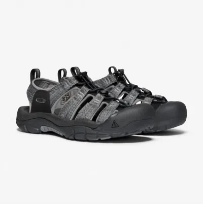 Keen Men's Newport H2 Shoe In Black/steel Grey In Multi