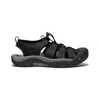 Keen Men's Newport Leather Sandal In Black/steel Grey In Black