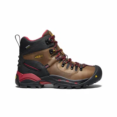 Keen Men's Pittsburgh 6" Steel Toe Work Boots In Bison In Brown