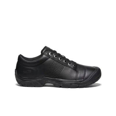 KEEN MEN'S PTC OXFORD WORK SHOES IN BLACK