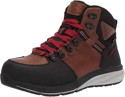 Keen Men's Red Hook Waterproof Boot (carbon Toe) In Brown/black In Multi