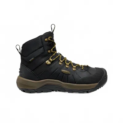 Keen Men's Revel Iv Mid Polar Boot In Black/lemon Curry