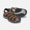 KEEN MEN'S RIALTO FISHERMAN SANDAL IN BISON