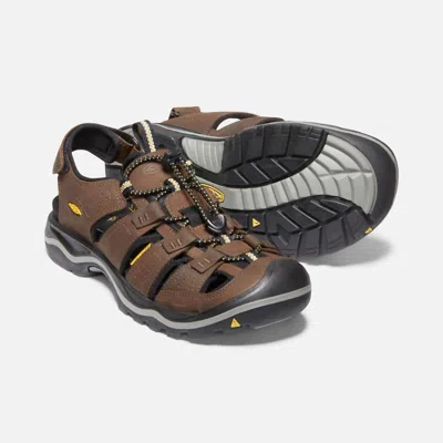 Keen Men's Rialto Fisherman Sandal In Bison In Orange