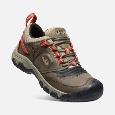 Keen Men's Ridge Flex Wp Boots In Timberwolf/ketchup In Brown